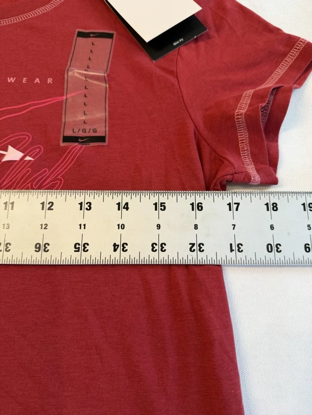 Nike Sportswear Love Club Graphic Tee Women’s Large Red Slim Fit NWT Modal